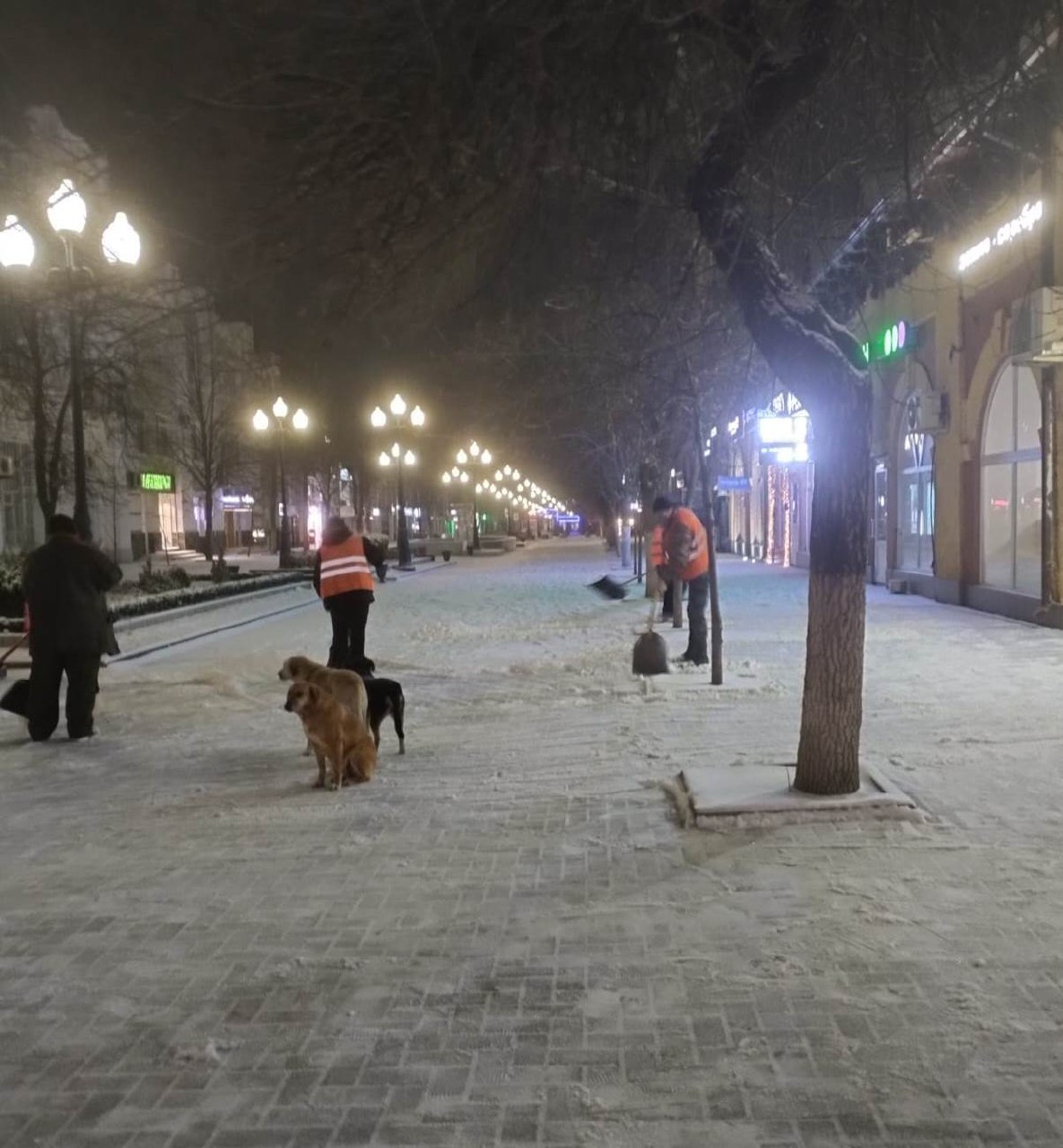 Ейск активно борется с последствиями снегопада!
