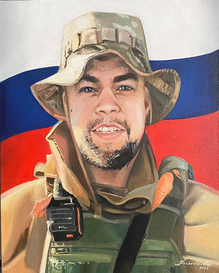 Готов еще один портрет героя выставки "Героям Кубани"