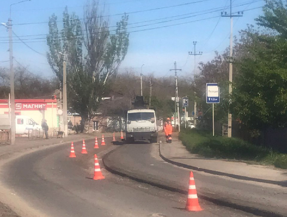 Начался ремонт дороги на улице Нижнесадовой