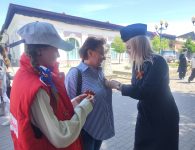 Полицейские и общественники Ейского района с волонтерами "Движение Первых" присоединились к Всероссийской акции «Георгиевская лента»