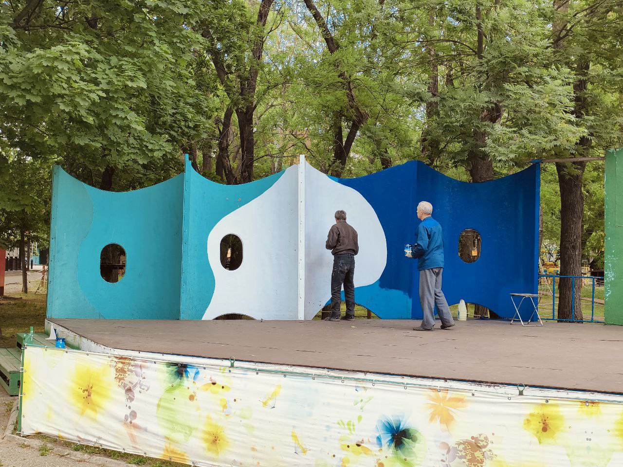 В парке им. Поддубного активно ведутся работы по благоустройству