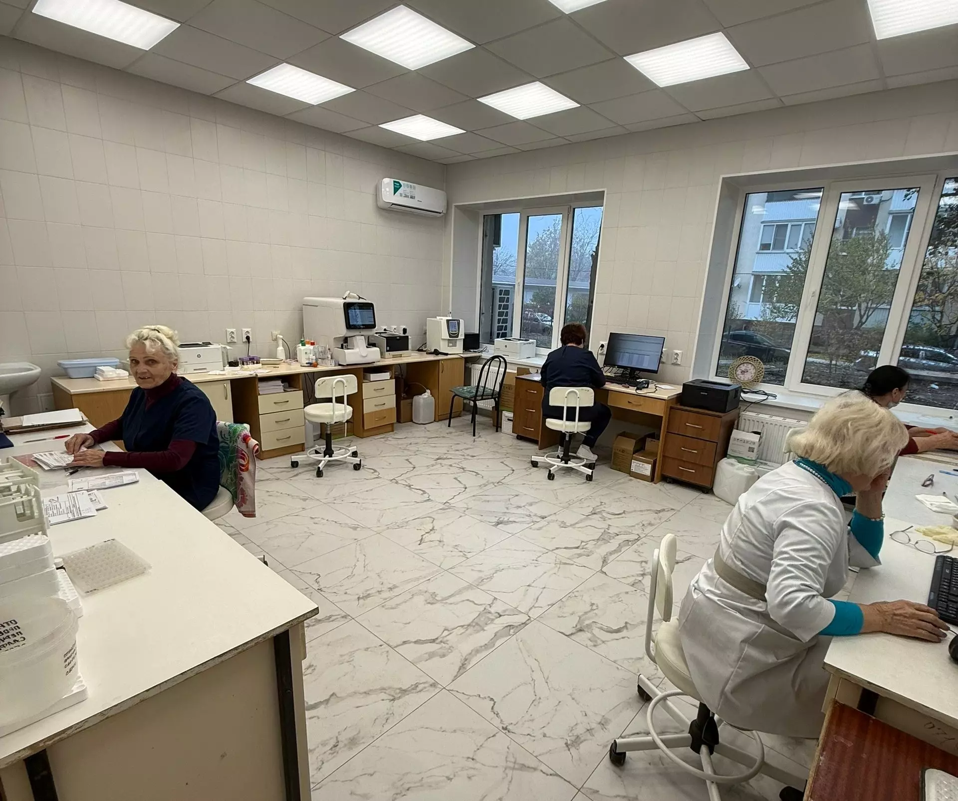 В Ейской ЦРБ завершили капитальный ремонт клинико-диагностической лаборатории