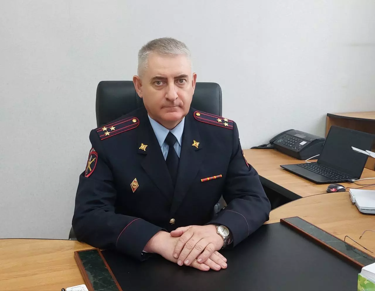 Поздравление начальника Отдела МВД России по Ейскому району, полковника полиции Н.А.Черновского