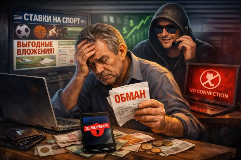 Ейчанин хотел разбогатеть на ставках, но взамен обогатил мошенников