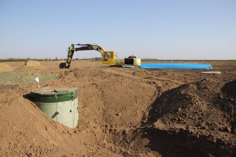 В посёлке Морском Ейского района продолжаются работы по созданию системы водоотведения