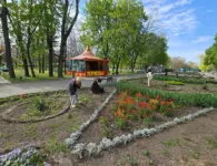 В парке Поддубного наводят весеннюю красоту