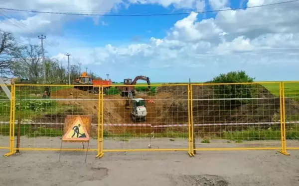 В Ейском районе продолжается строительство новой системы водоотведения