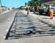 В Ейске продолжается ямочный ремонт дорог