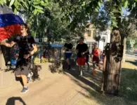 Ейские боксёры отметили День флага спортивным марш-броском