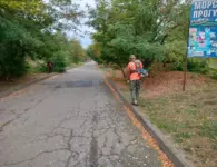 В Ейске продолжают приводить в порядок городские улицы и набережную