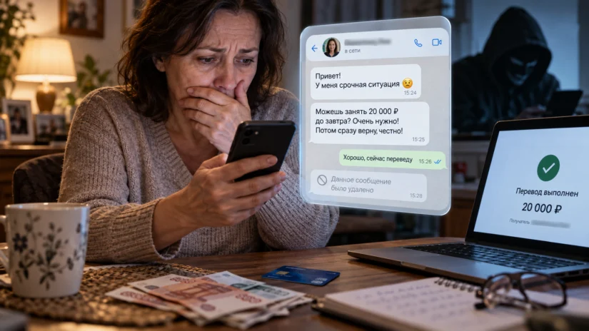 Жительница Ейска перевела мошенникам более 20 тысяч рублей, поверив сообщению от знакомой