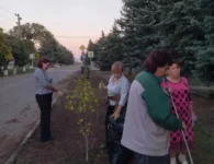 Жители посёлка Садового в Ейском районе благоустроили клумбы на центральной улице