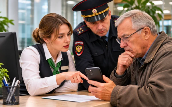В Ейском районе полицейские и сотрудники банка спасли мужчину от потери 460 тысяч рублей